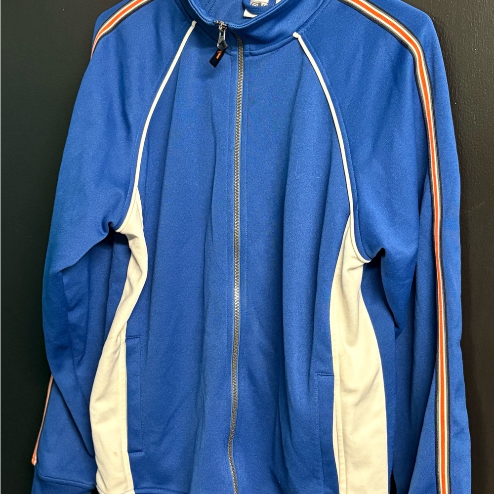 Athletic Works Blue and White Windbreaker Jacket